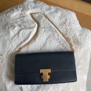 Tory Burch Clutch with removable gold chain